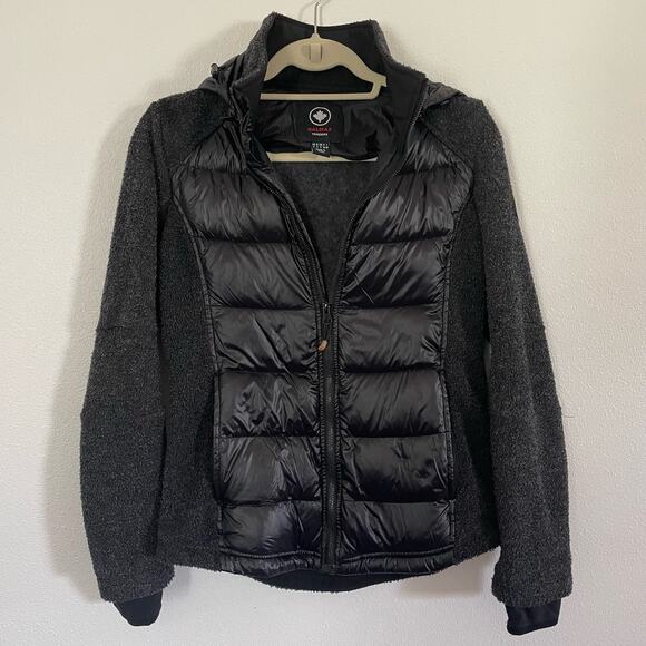 Halifax Traders Jackets & Blazers - Halifax Traders Women's Down/Knit Chenille Hooded Jacket Coat Black- Small